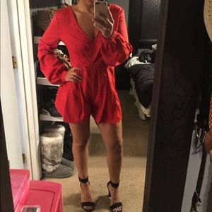Lulus red romper!
